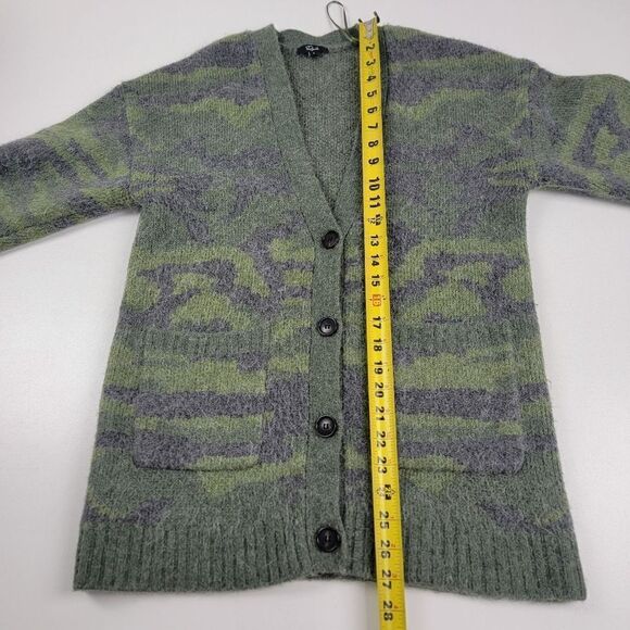 Rails Runi Green Camo Button Up Cardigan Womens sz Small Boho Alpaca - Picture 6 of 10